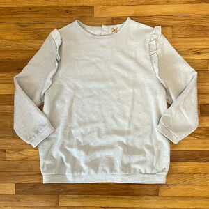4/$25 KIDICHIC Girls 3/4 Sleeve Silver Top Blouse Size XXL / 20 Girls